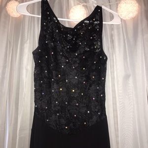 Black full length evening gown/ prom dress